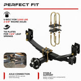 9/16" U-Bolt Kit 3500 lbs for 2-3/8" Round Axle (2 Pack)