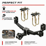 9/16" U-Bolt Kit 8000 lbs for 3.5" Trailer Axle (2 Pack)