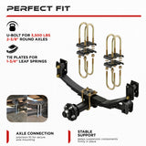 9/16" U-Bolt Kit 3500 lbs for 2-3/8" Round Axle (4 Pack)
