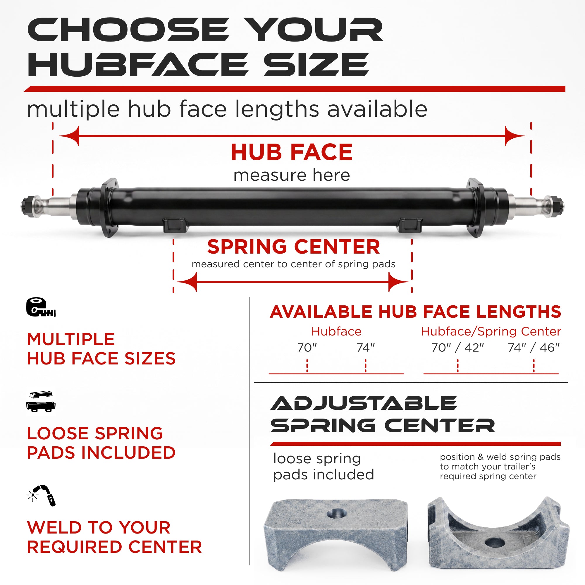 Trailer Beam Axle - 10000 lbs