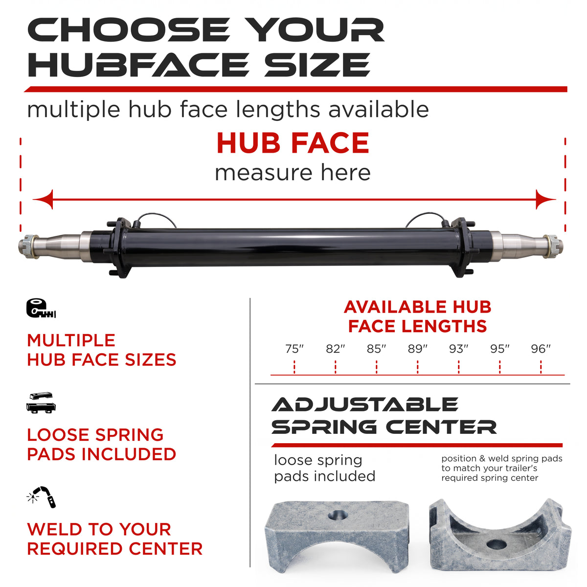 Trailer Beam Axle - 7000 lbs