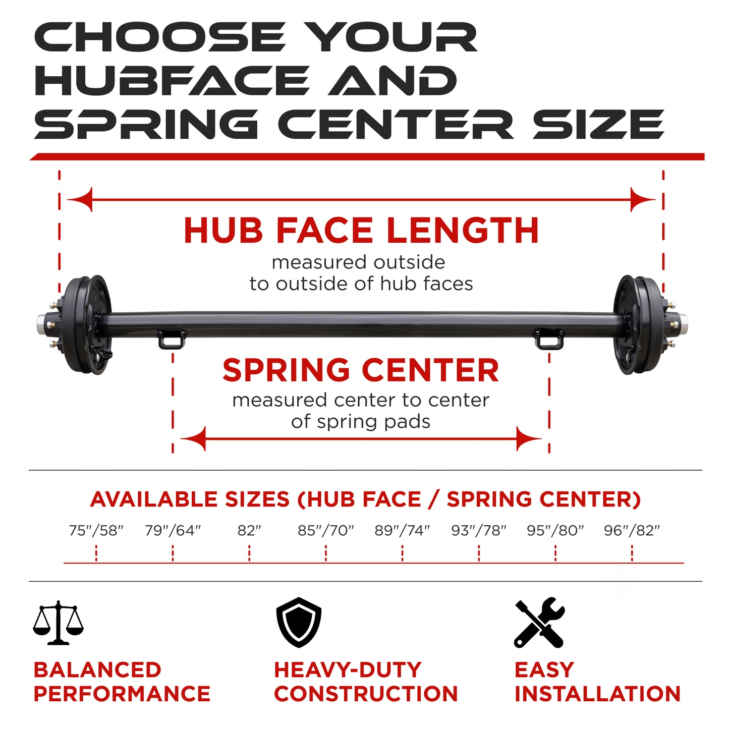Trailer Axle - 7000 lbs with Electric Brakes (8 lug)