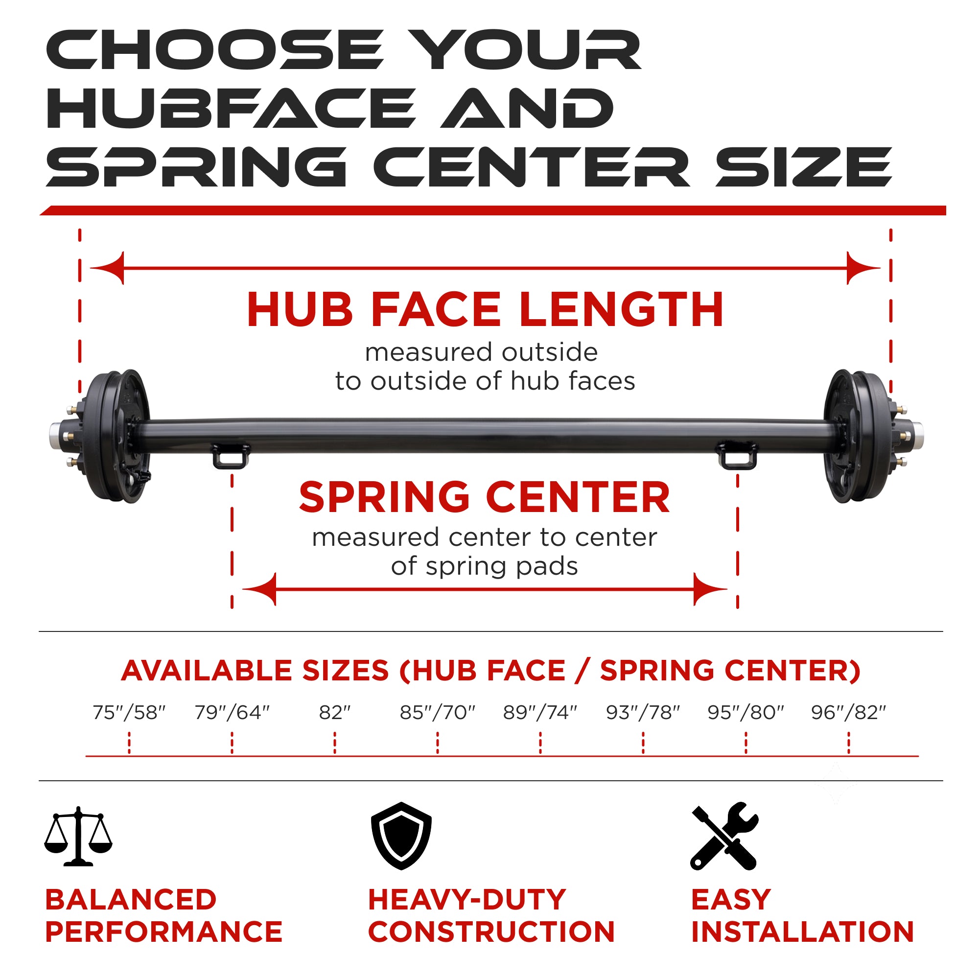 Trailer Axle - 7000 lbs with Electric Brakes (8 lug)