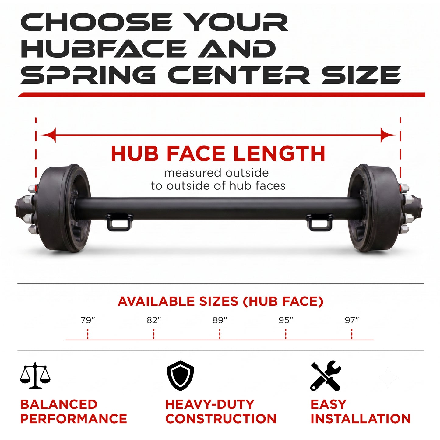 Trailer Axle - 8000 lbs with Electric Brakes (8 lug)