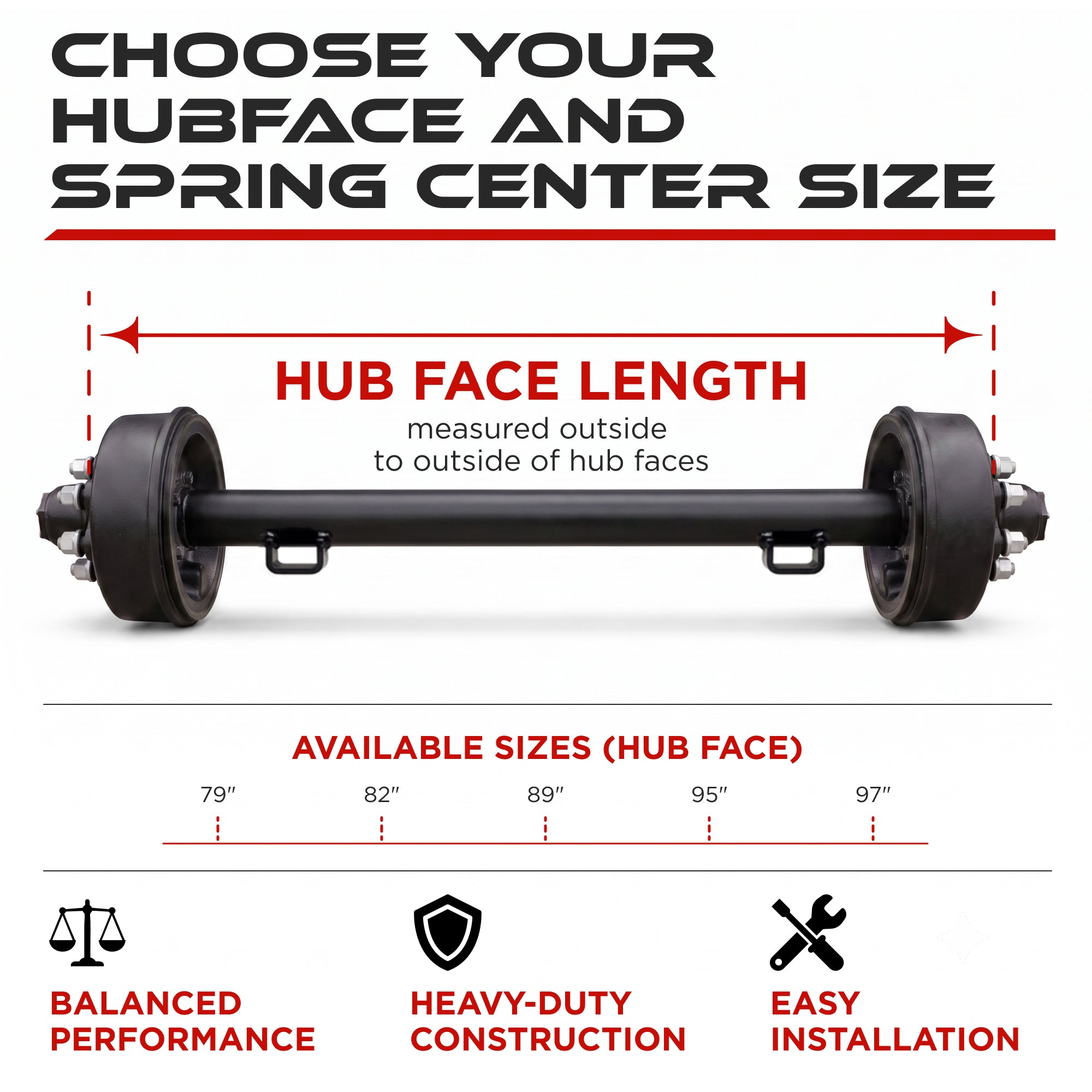 Trailer Axle - 8000 lbs with Electric Brakes (8 lug)