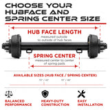 Trailer Axle - 10000 lbs with Electric Brakes (8 lug)