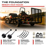 3500 lbs Tandem Axle Kit - Tandem Electric Trailer Brake Axles & Suspension