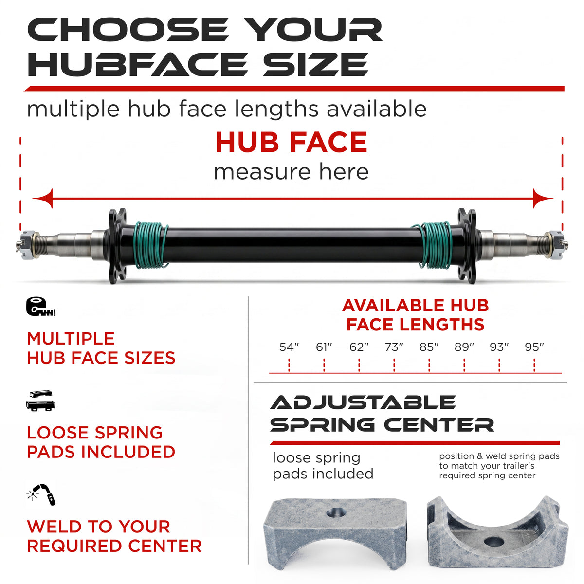 Trailer Beam Axle - 3500 lbs