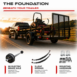 6000 lbs Trailer Axle Kit - 6 Lug Electric Brake Axle & Suspension