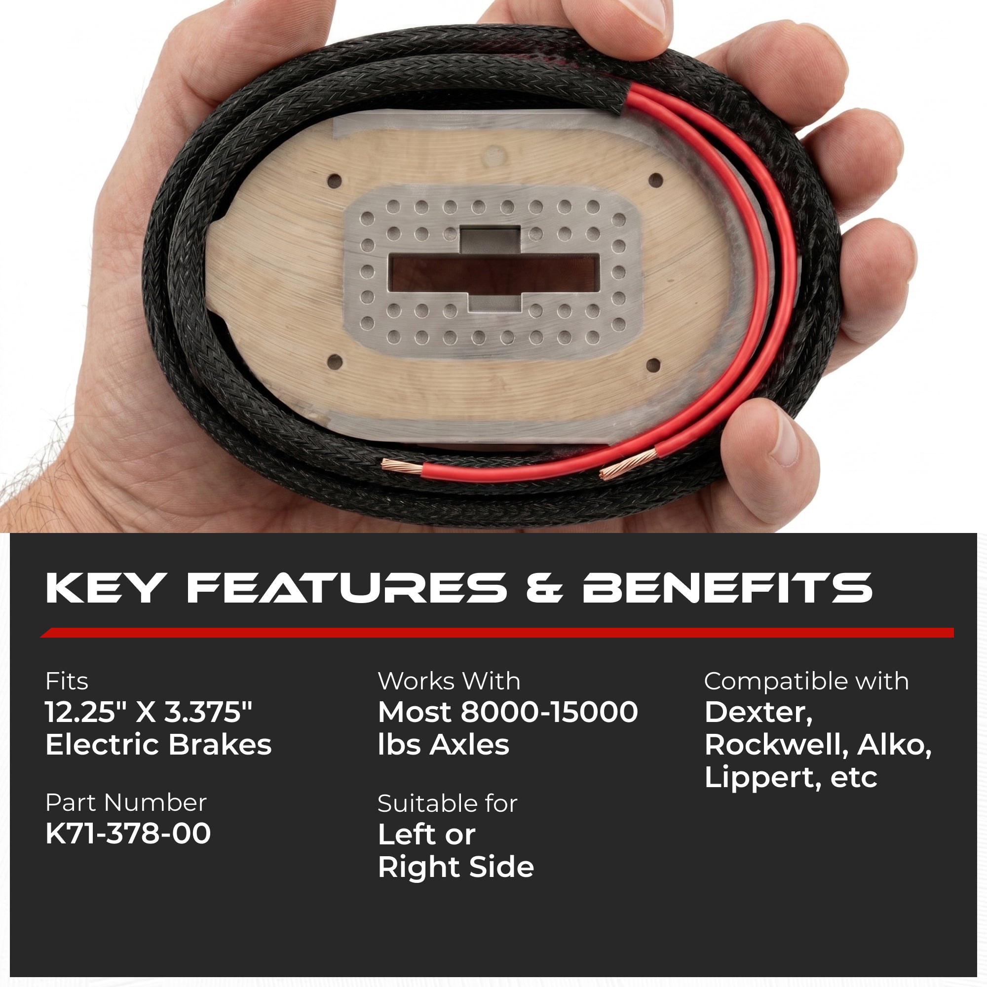 8000 lbs Electric Trailer Brake Magnet