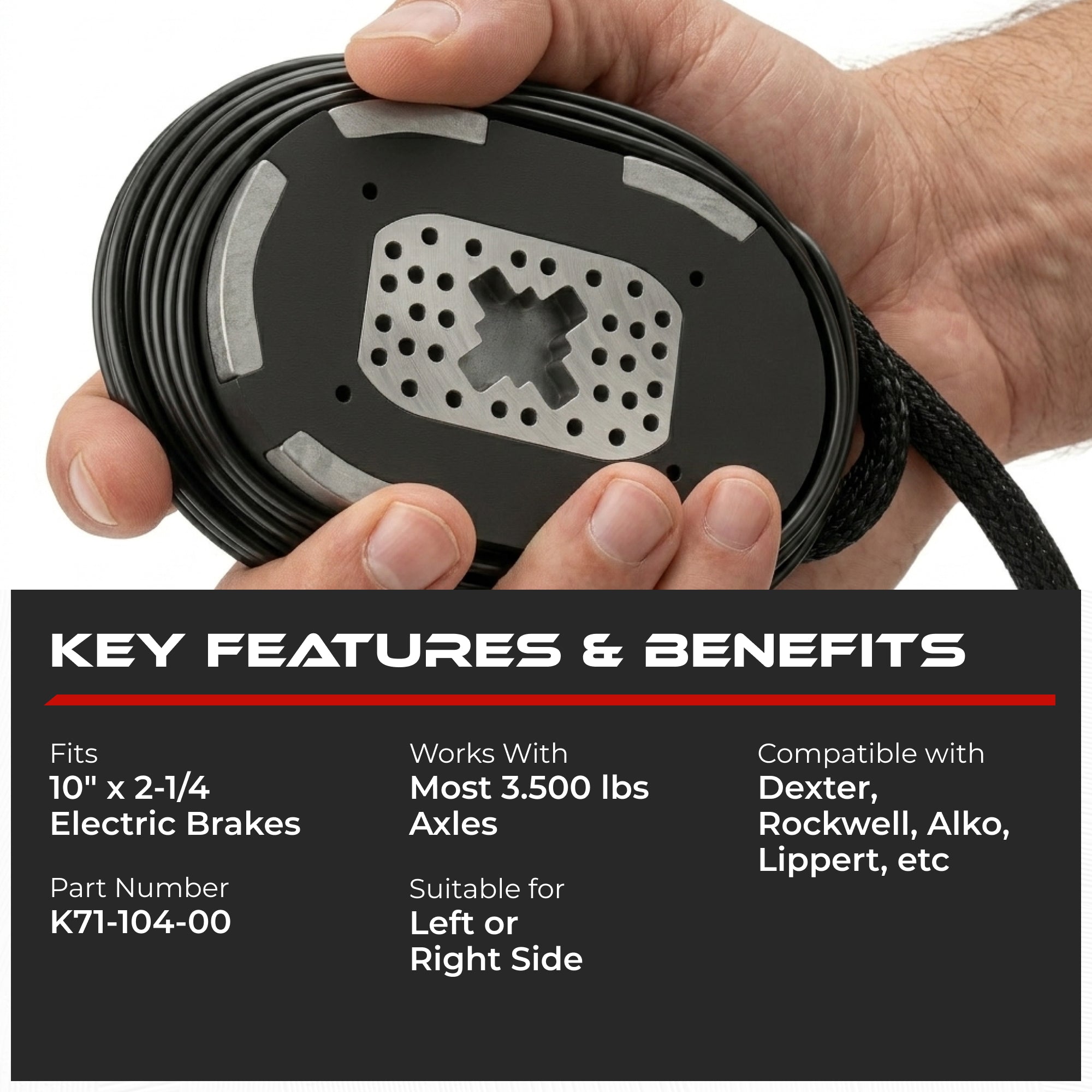 3500 lbs Electric Trailer Brake Magnet