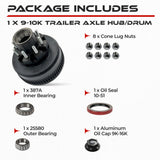 Hub and Drum Standard Assembly Kit for 10000 lbs Axle (Made Before July 2009)