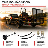 3500 lbs Single Axle Kit - Electric Trailer Brake Axle & Suspension