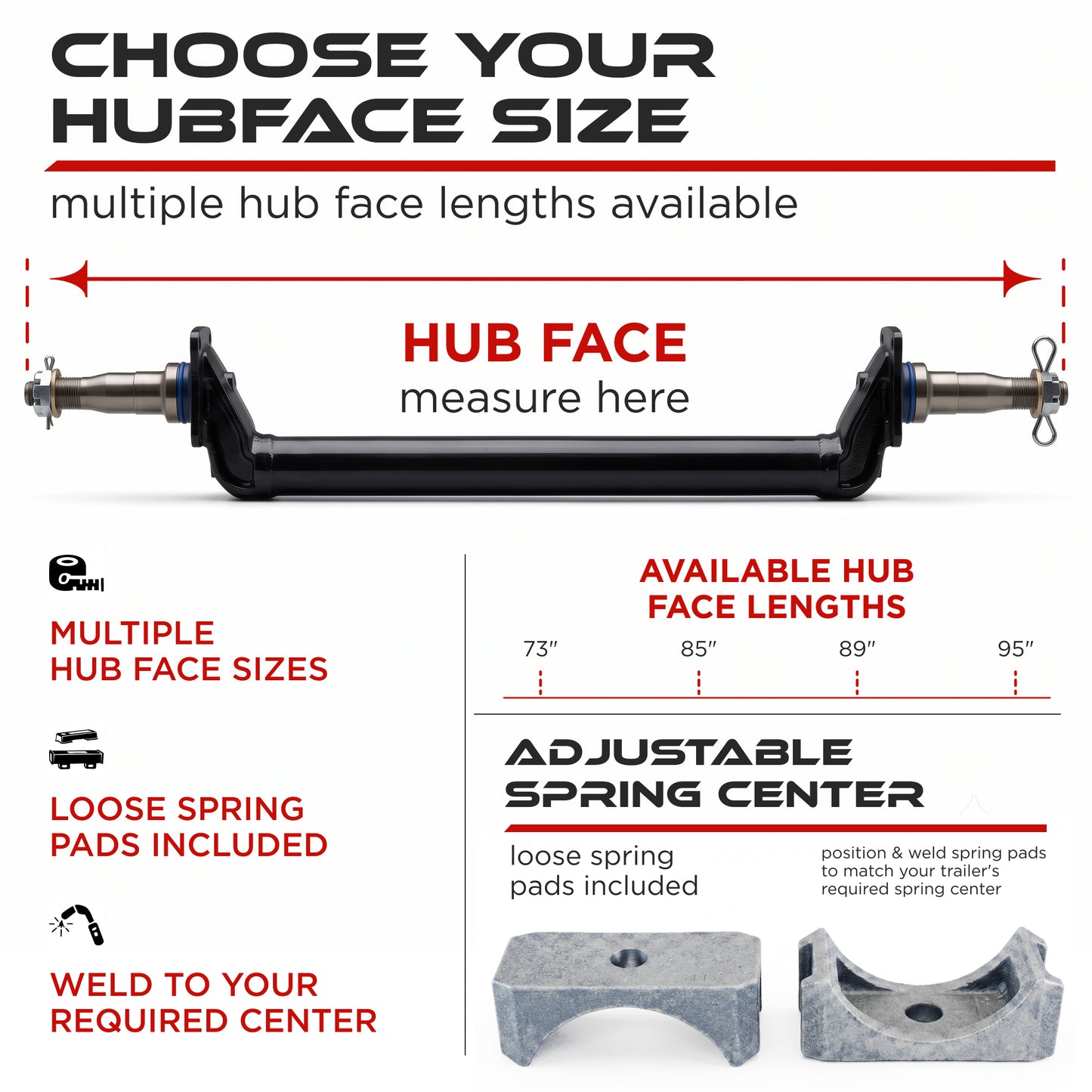 4" Drop Trailer Beam Axle - 3500 lbs