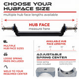 4" Drop Trailer Beam Axle - 3500 lbs