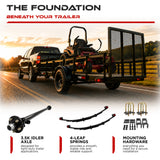 3500 lbs Single Axle Kit - Trailer Idler Axle & Suspension