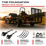 3500 lbs Tandem Axle Kit - Trailer Idler Axles & Suspension