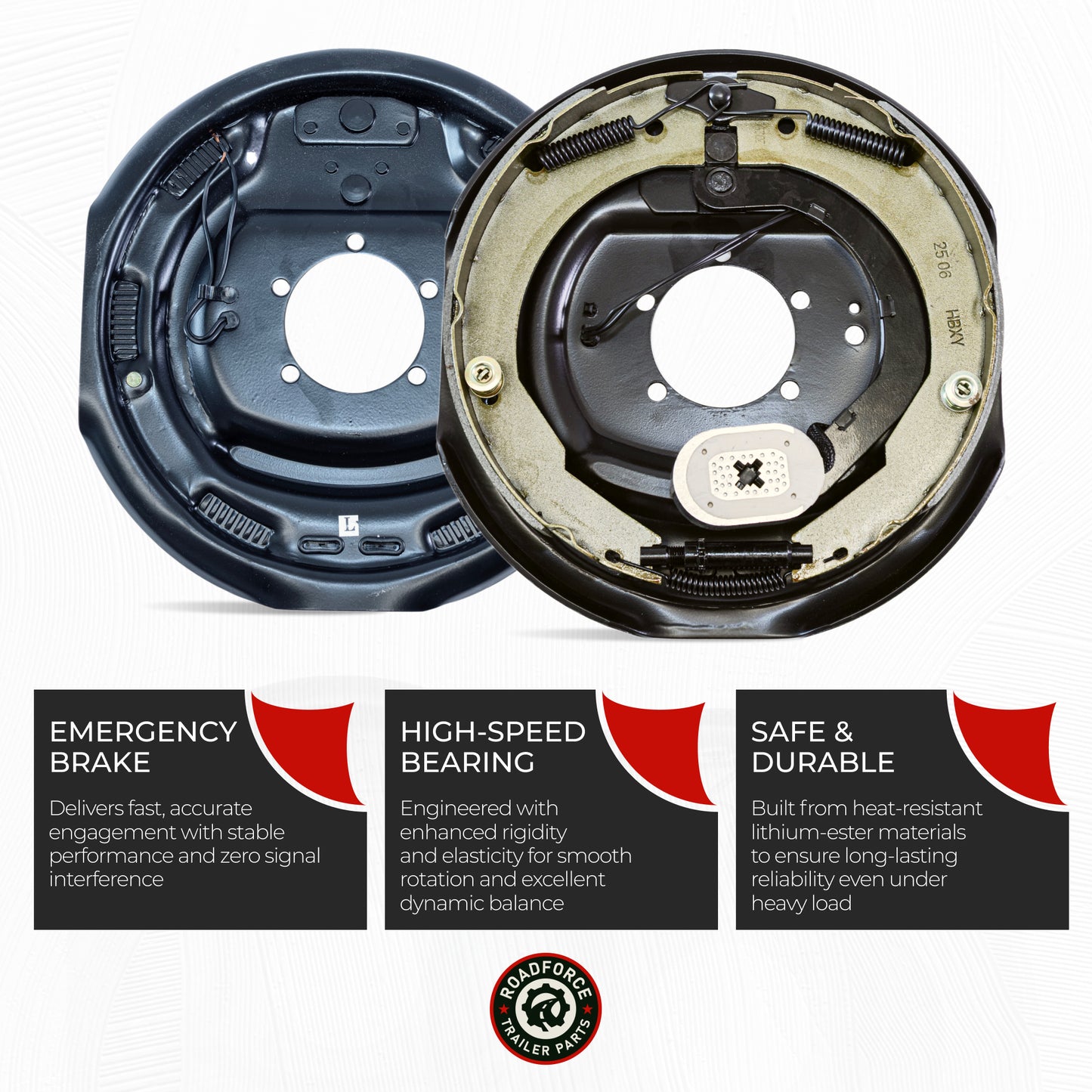 Manual Electric Trailer Brake 6000 lbs (2 Right + 2 Left)