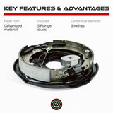 Self-Adjusting Electric Trailer Brake 7000 lbs (2 Right + 2 Left)