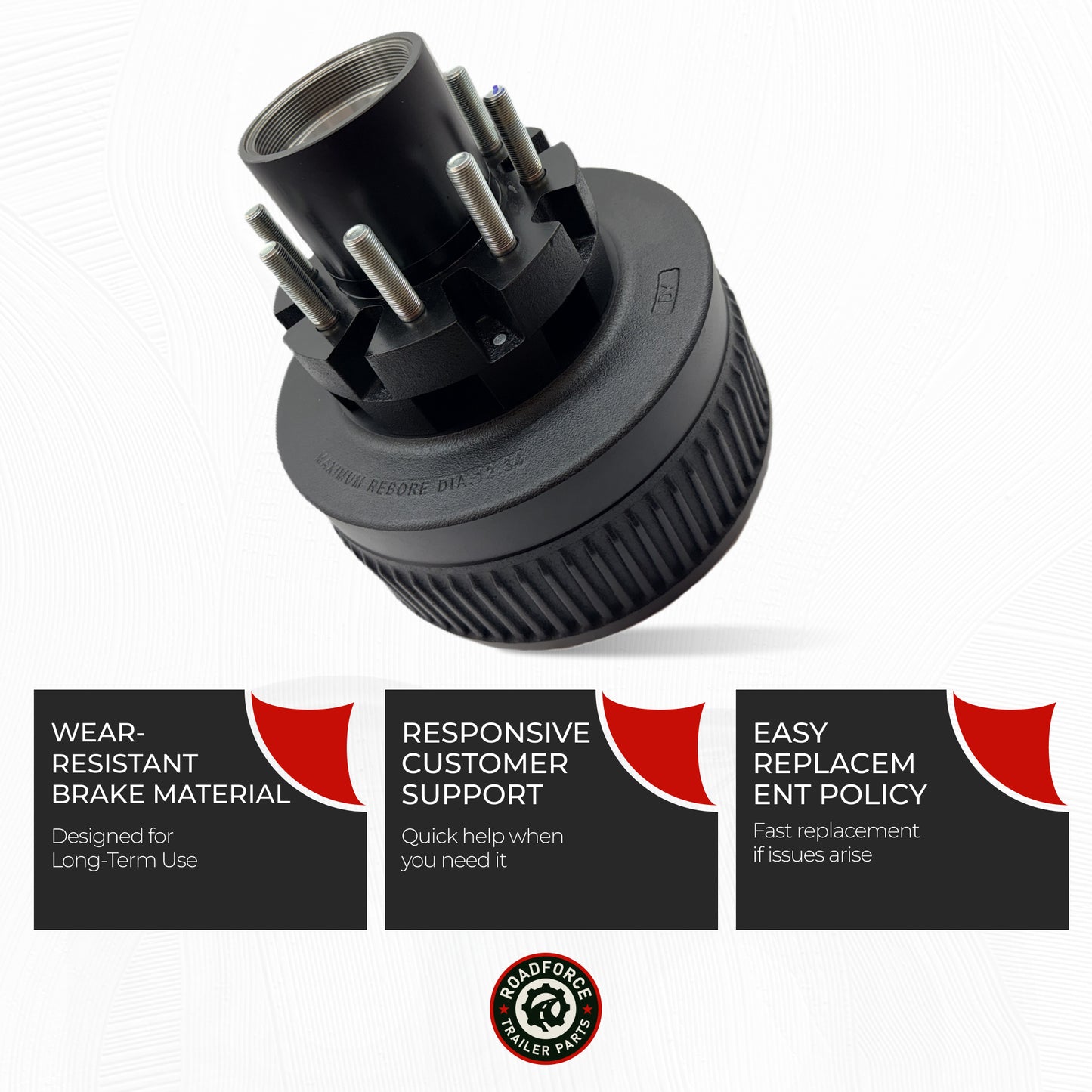 Hub and Drum for 12000 lbs Axle (8 Lug)