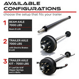 Trailer Axle - 7000 lbs with Electric Brakes (8 lug)
