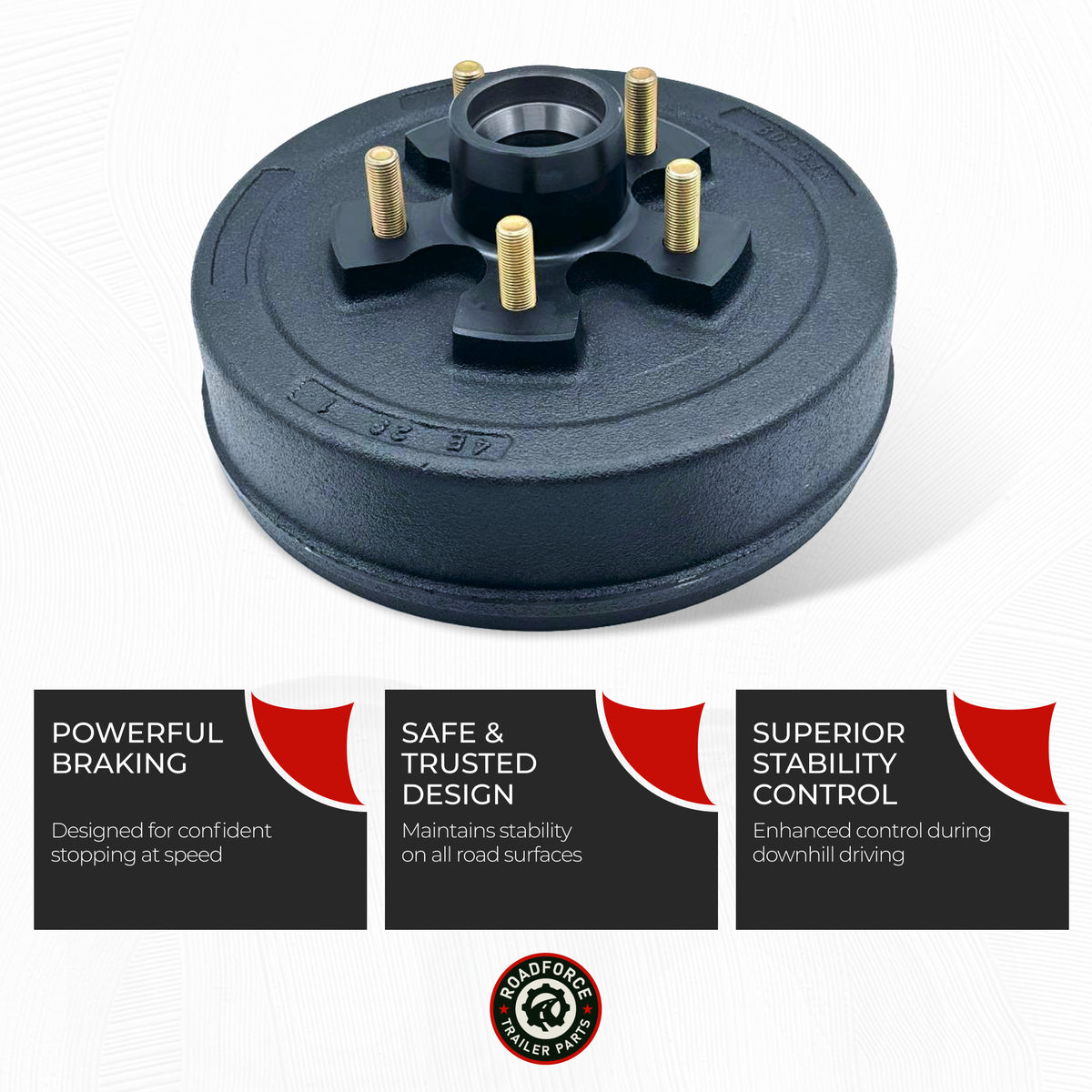 3500 lbs Trailer Hub & Drum Assembly Kit – 5 Lug, 5 on 4.5"