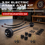 3500 lbs Single Axle Kit - Electric Trailer Brake Axle & Suspension