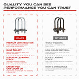 9/16" U-Bolt Kit for 5200-7000 lbs Axle (4 Pack)
