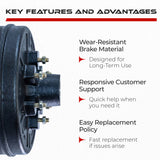 Hub and Drum Assembly Kit for 6000 lbs Axle (Set of 2)