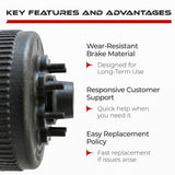True Hub and Drum Assembly Kit for 8000 lbs Axle (8 Lug)