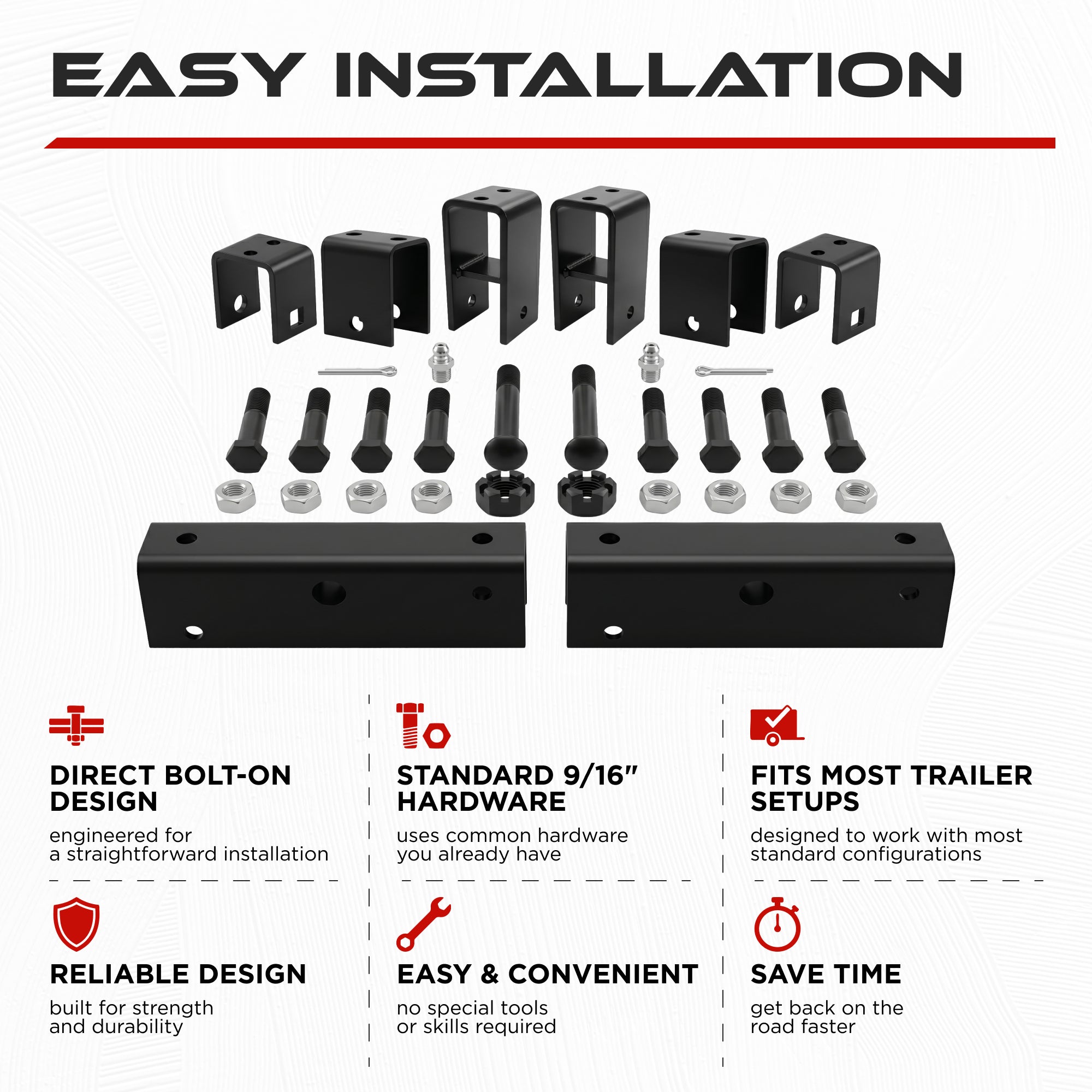 Tandem Slipper Trailer Axle Hanger Kit 5200-8000 lbs