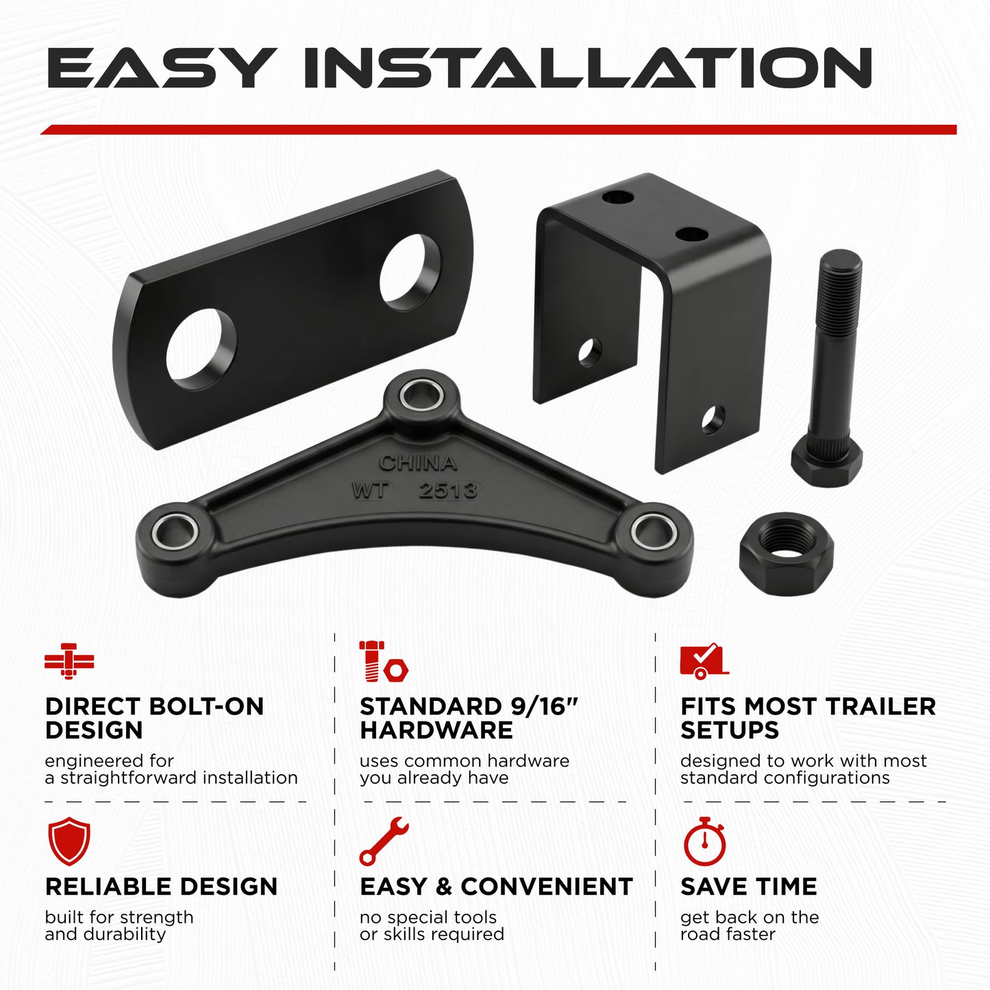 Tandem Axle Trailer Hanger Kit for 2000-7000 lbs