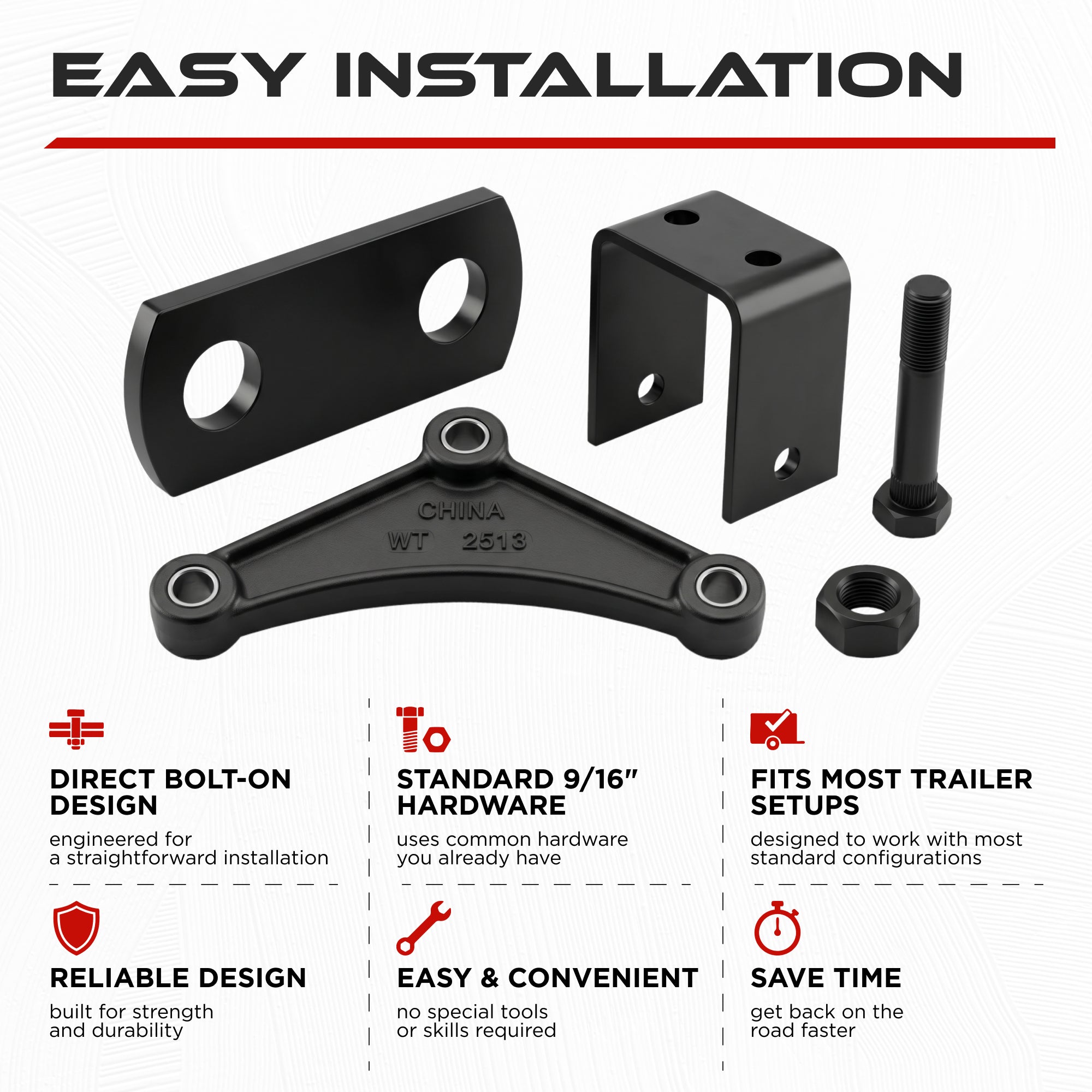 Tandem Axle Trailer Hanger Kit for 2000-7000 lbs