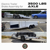 Self-Adjusting Electric Trailer Brake 3500 lbs (2 Right + 2 Left)