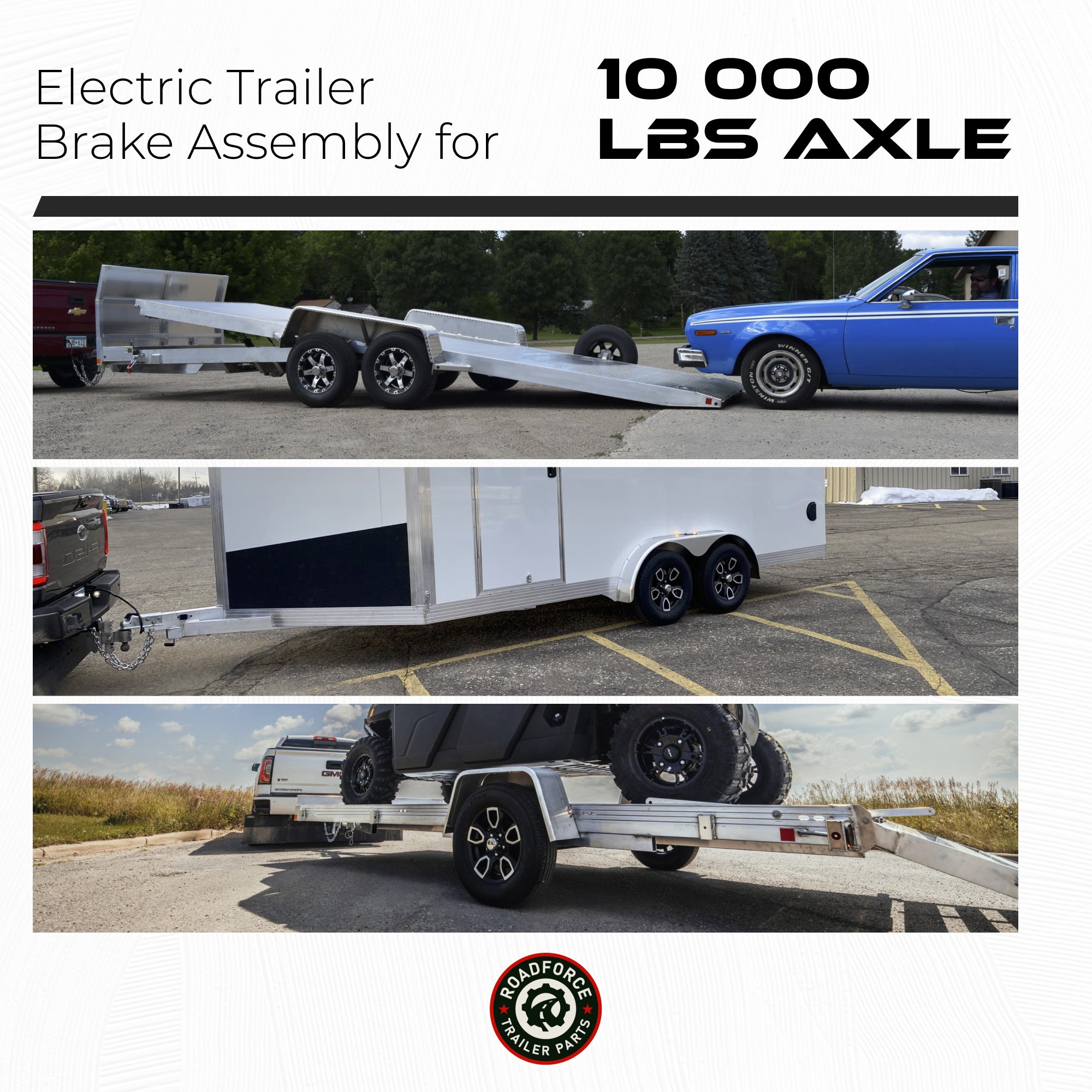 Self-Adjusting Electric Trailer Brake 9000-10000 lbs (Passenger Side)