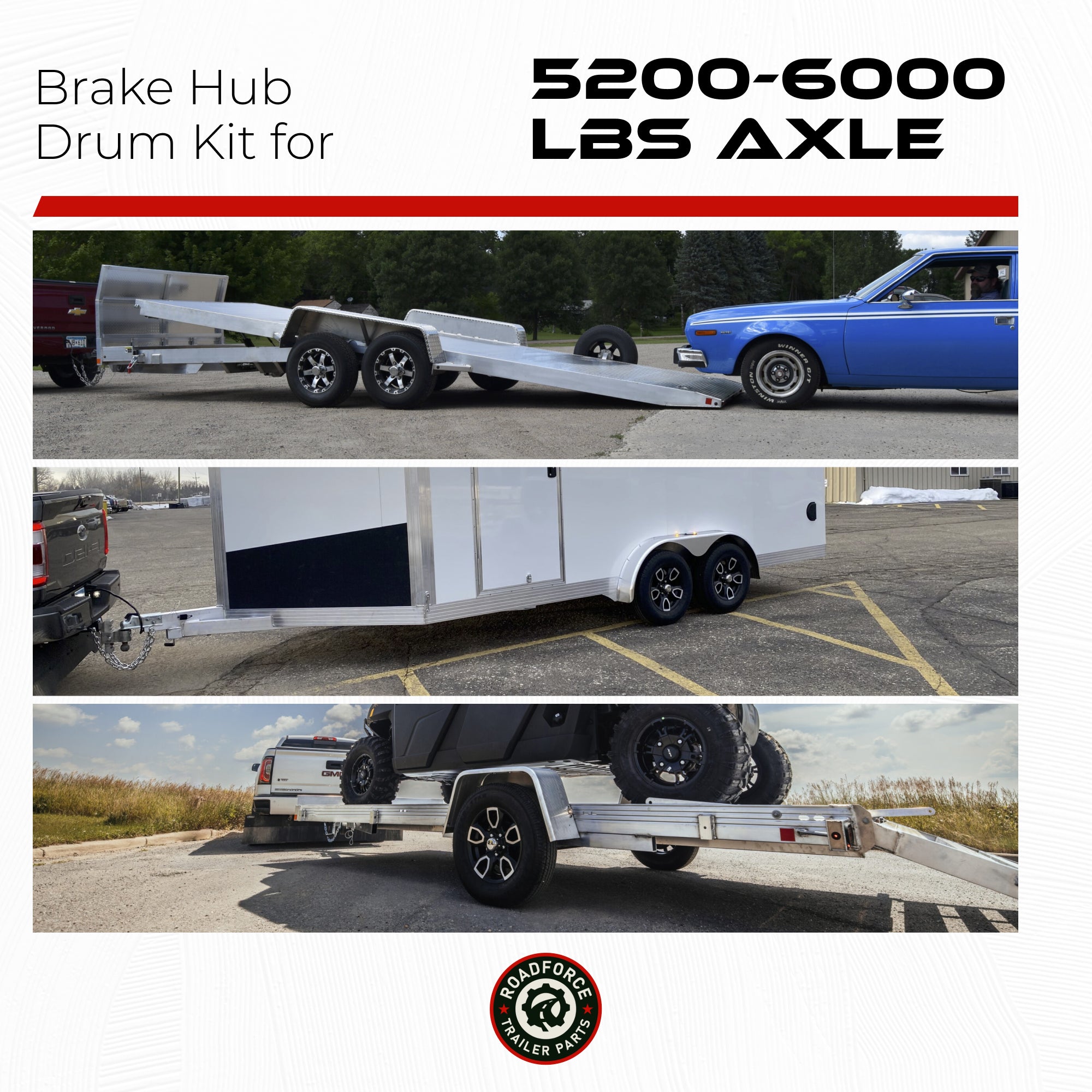 Hub and Drum Assembly Kit for 6000 lbs Axle (6 Lug)