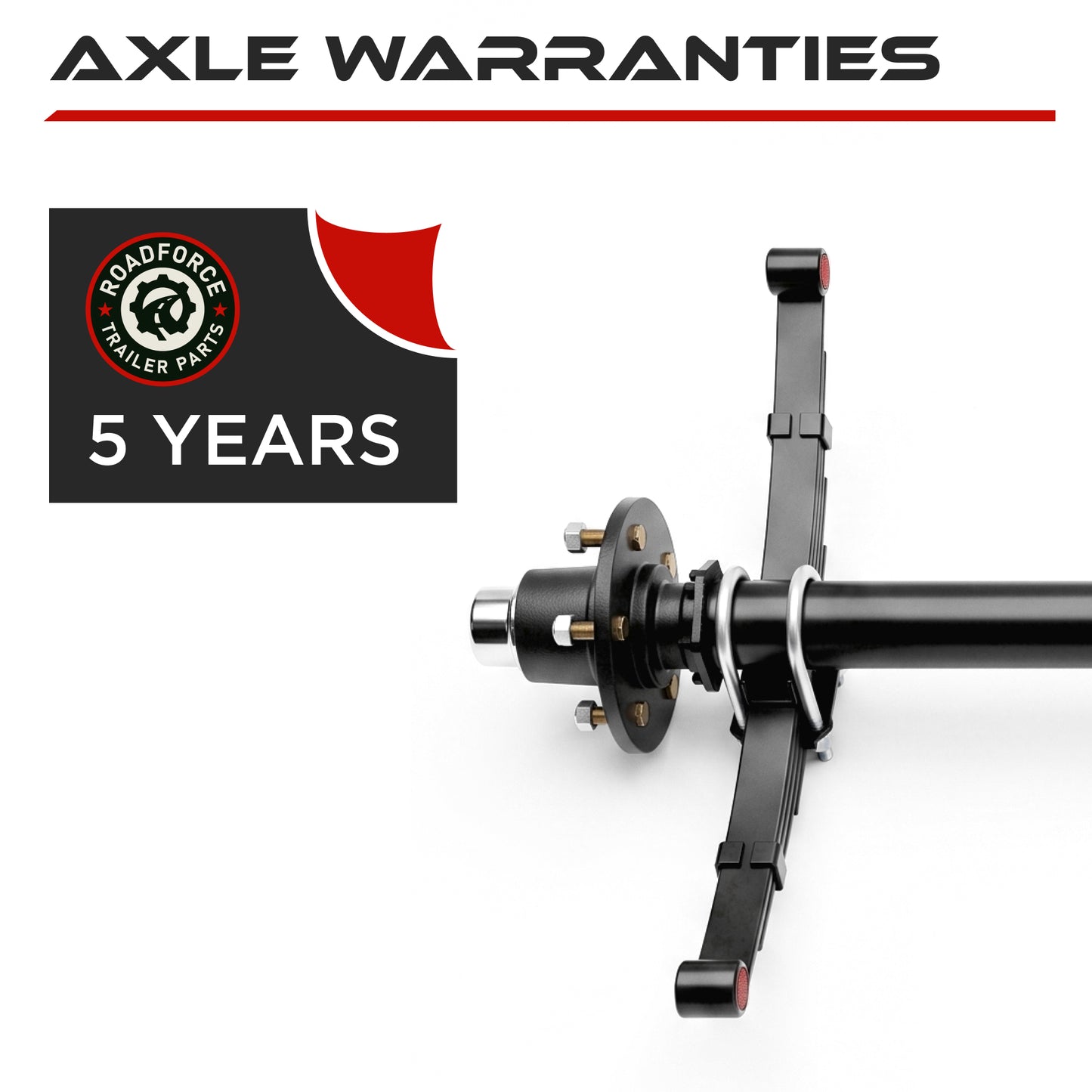 Idler Axle - 5200-6000 lbs with 5-Leaf Double Eye Springs