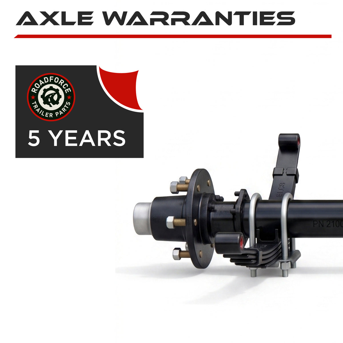 Idler Axle - 5200-6000 lbs with 5-Leaf Slipper Springs