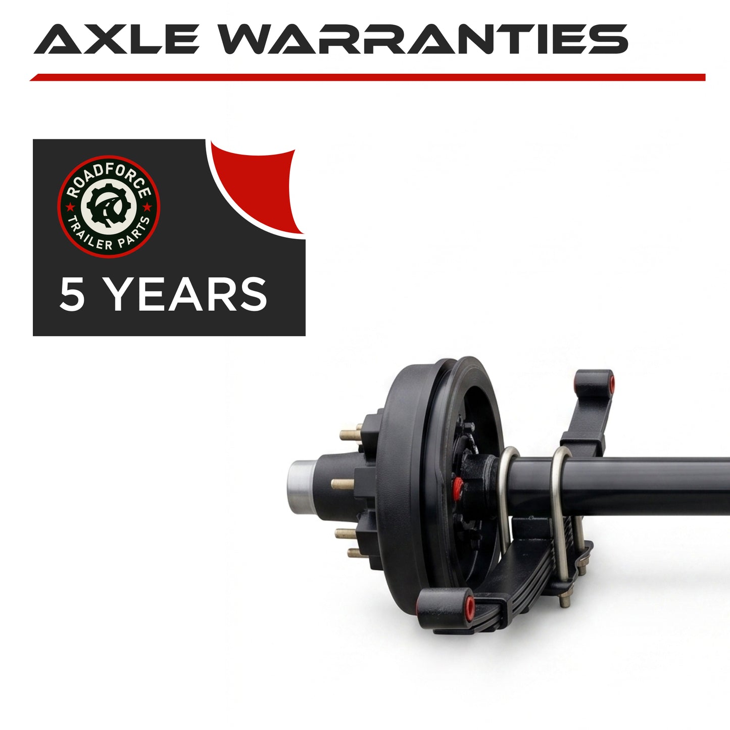 Trailer Axle - 7000 lbs (Hubs/Drums, Leaf Springs & U-Bolt Hardware)