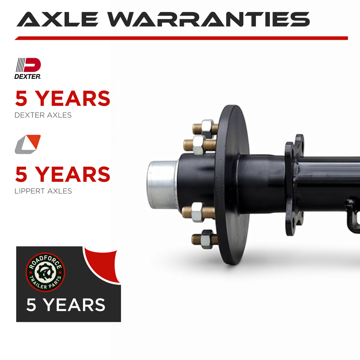 Trailer Idler Axle - 3500 lbs (5 lug)
